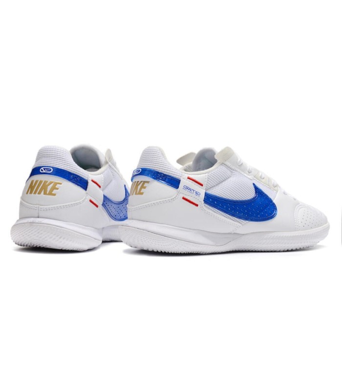 کفش فوتسال نایک استریت گتو طرح اصلی سفید آبی Nike Street Gato IC Indoor