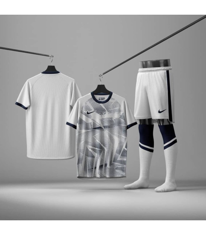 ست تیشرت،شورت و جوراب باشگاهی نایک سفید مشکی Nike Men's club t-shirt and shorts