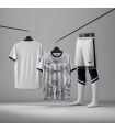 ست تیشرت،شورت و جوراب باشگاهی نایک سفید مشکی Nike Men's club t-shirt and shorts