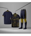 ست تیشرت،شورت و جوراب باشگاهی نایک سورمه ای زرد Nike Men's club t-shirt and shorts