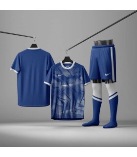 ست تیشرت،شورت و جوراب باشگاهی نایک آبی سفید Nike Men's club t-shirt and shorts