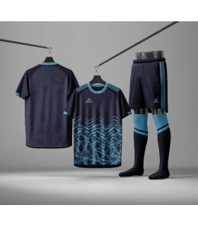 ست تیشرت،شورت و جوراب باشگاهی آدیداس مشکی آبی Adidas Men's club t-shirt and shorts