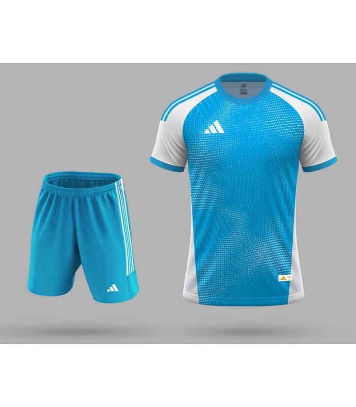 تیشرت و شورت باشگاهی آدیداس فیروزه ای سفید Adidas Men's club t-shirt and shorts