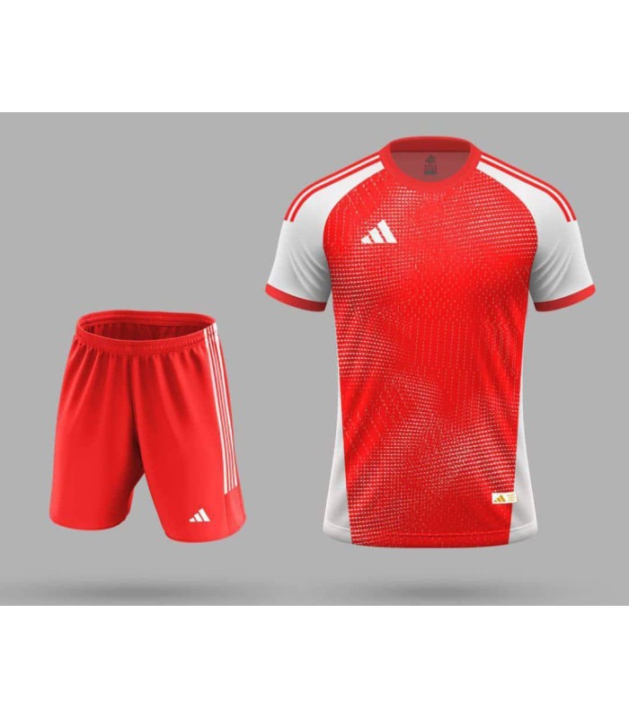 تیشرت و شورت باشگاهی آدیداس قرمز سفید Adidas Men's club t-shirt and shorts
