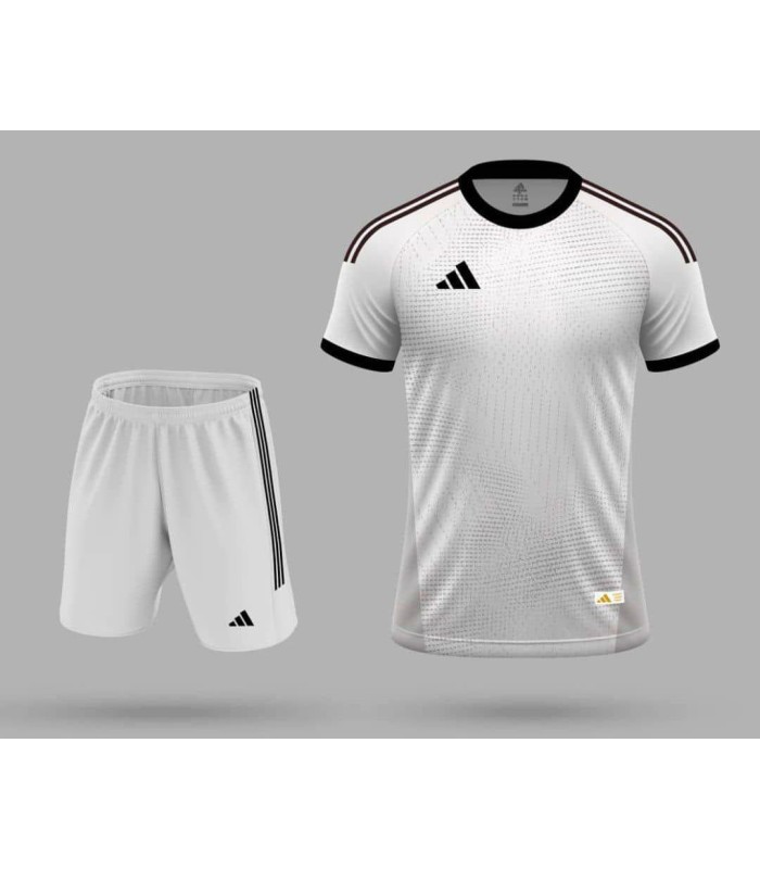 تیشرت و شورت باشگاهی آدیداس سفید مشکی Adidas Men's club t-shirt and shorts