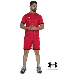 تیشرت و شورت باشگاهی آندر آرمور قرمز Under Armor Men's club t-shirt and shorts
