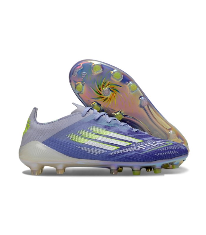 کفش فوتبال آدیداس اف پنجاه طرح اصلی Adidas F50 FG Blue/Silver/Yellow