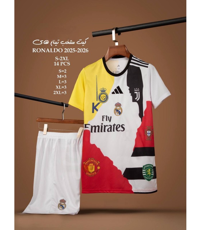 تیشرت و شورت منتخب رونالدو رئال مادرید Real Madrid Ronaldo Kit 2026