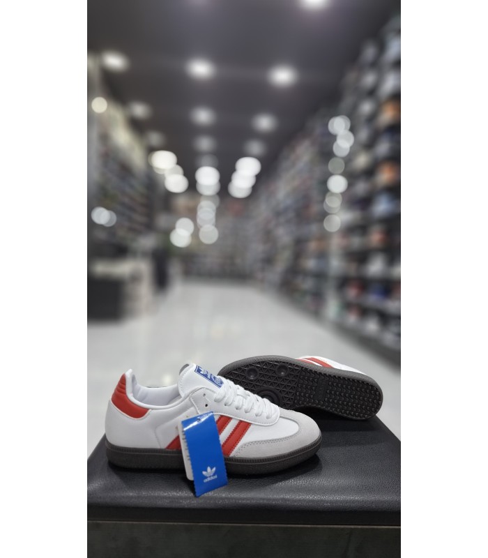 کفش پیاده روی آدیداس سامبا سفید قرمز Adidas Samba OG WR