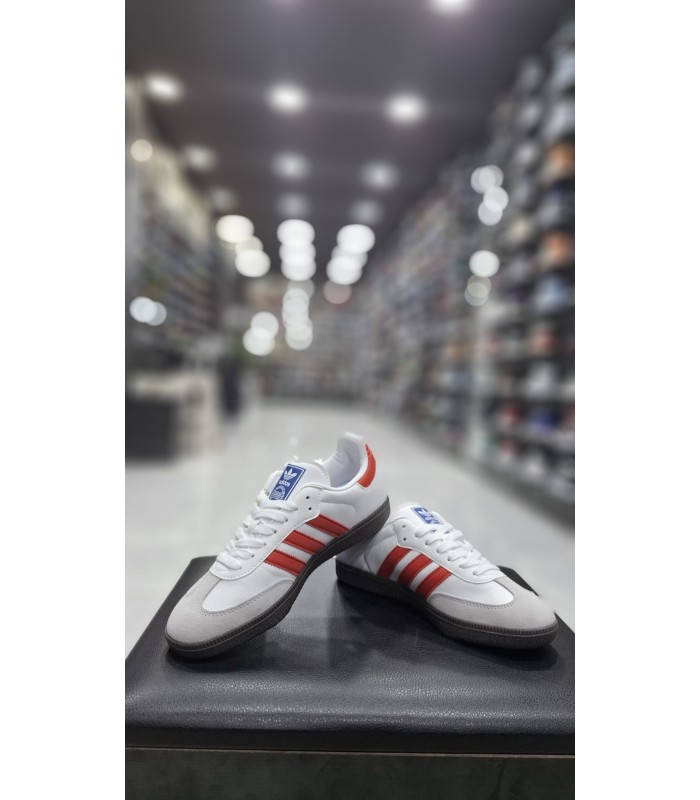 کفش پیاده روی آدیداس سامبا سفید قرمز Adidas Samba OG WR