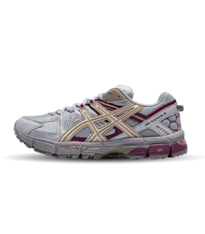 کفش پیاده روی اسیکس کاهانا طوسی زرشکی Asics Gel-Kahana 8 Grey