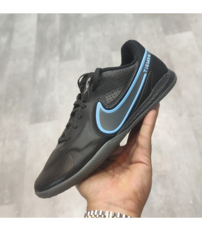 کفش فوتسال نایک تمپو Nike React Tiempo Legend 9 Pro IC Black Flat