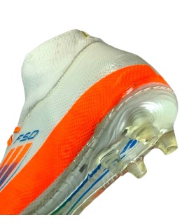 کفش فوتبال آدیداس اف پنجاه ساقدار سفید نارنجی Adidas F50 Superfly Shoes