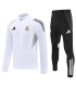 گرمکن شلوار تمام زیپ تیم رئال مادرید سفید Real Madrid full zip sweatpants