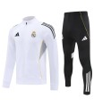 گرمکن شلوار تمام زیپ تیم رئال مادرید سفید Real Madrid full zip sweatpants