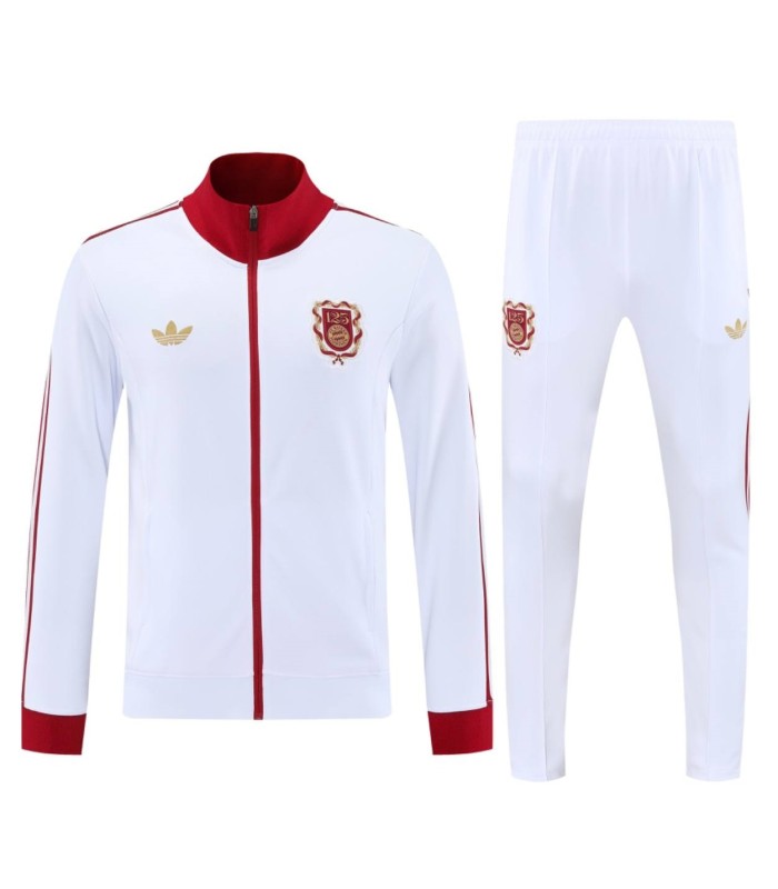 گرمکن شلوار تمام زیپ تیم بایرن مونیخ 125 سفید Bayern Munich full zip sweatpants