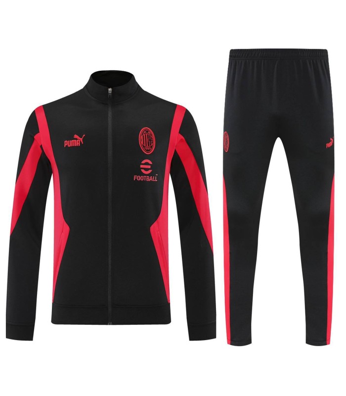 گرمکن شلوار تمام زیپ تیم آث میلان مشکی AC Milan full zip sweatpants