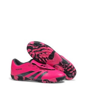 کفش استوک ریز چمن مصنوعی آدیداس پردیتور بلینگام صورتی مشکی Adidas Predator Bellingham Turf Shoes