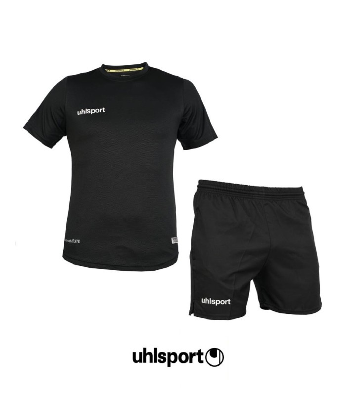 تیشرت و شورت یقه گرد کول مکث آلشپرت اورجینال مشکی Uhlsport Round neck T-shirt and shorts