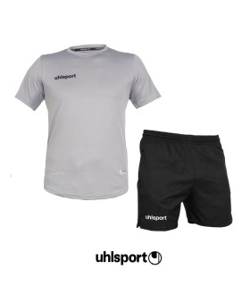 تیشرت و شورت یقه گرد کول مکث آلشپرت اورجینال طوسی Uhlsport Round neck T-shirt and shorts