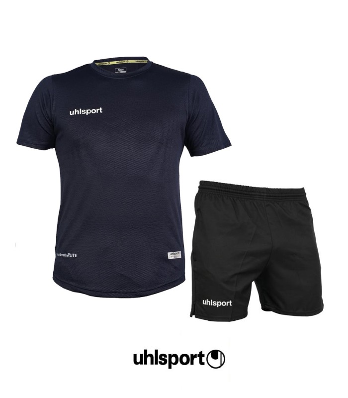 تیشرت و شورت یقه گرد کول مکث آلشپرت اورجینال سورمه ای Uhlsport Round neck T-shirt and shorts