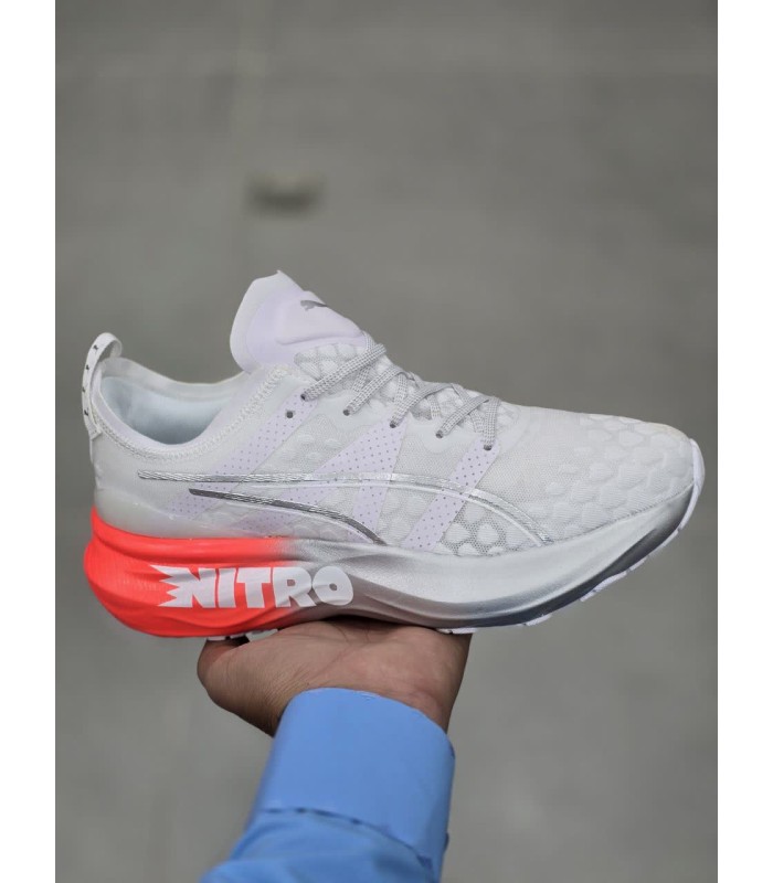 کفش پیاده روی پوما فور اور ران نیترو Puma ForeverRun Nitro White Cherry Tomato