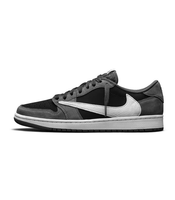 کفش بسکتبال نایک ایر جردن تراویس اسکات مشکی طوسی Nike Air Jordan 1 Low Travis Scott