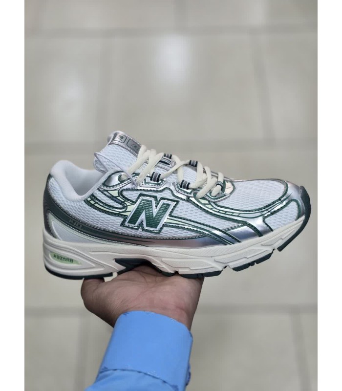 کفش پیاده روی مردانه نیوبالانس طوسی سبز New Balance Running shoes 740 G