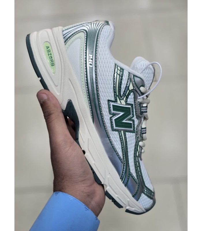 کفش پیاده روی مردانه نیوبالانس طوسی سبز New Balance Running shoes 740 G