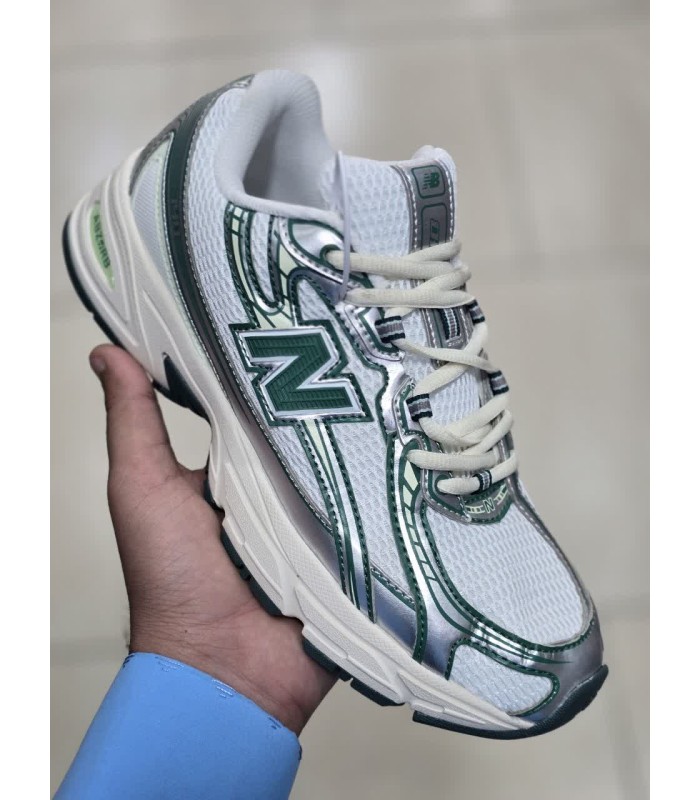 کفش پیاده روی مردانه نیوبالانس طوسی سبز New Balance Running shoes 740 G