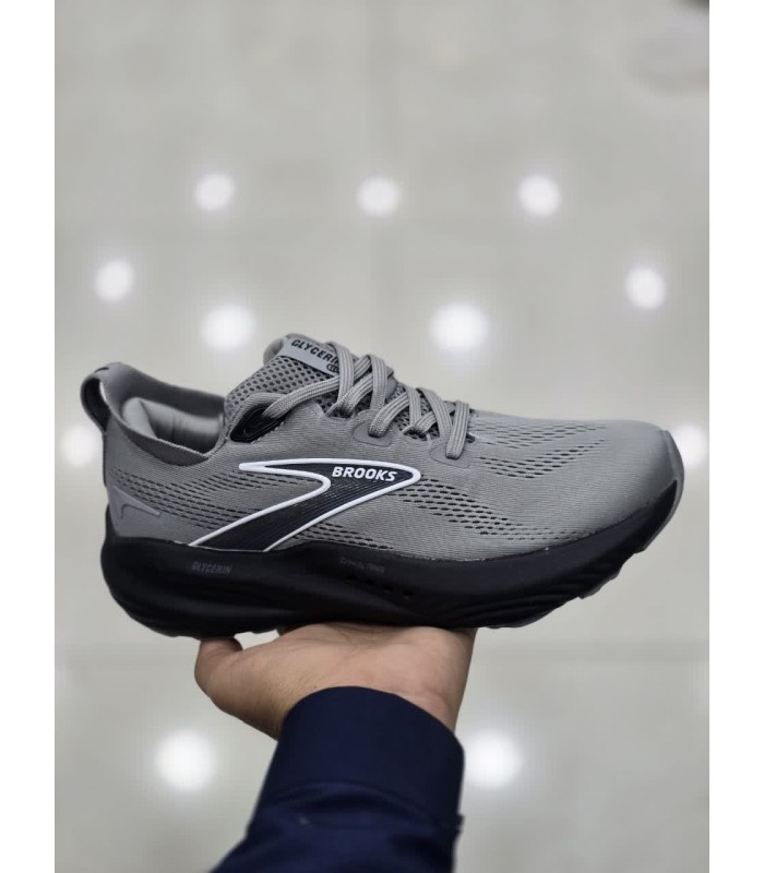 کفش پیاده روی مردانه بروکس گلیسیرین 22 طوسی مشکی Brooks Glycerin 22