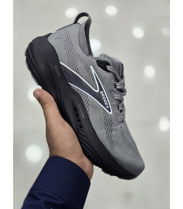 کفش پیاده روی مردانه بروکس گلیسیرین 22 طوسی مشکی Brooks Glycerin 22