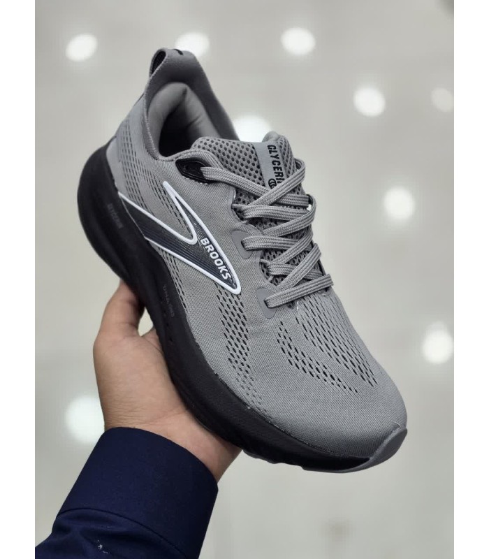 کفش پیاده روی مردانه بروکس گلیسیرین 22 طوسی مشکی Brooks Glycerin 22