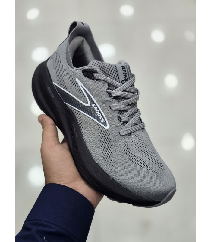کفش پیاده روی مردانه بروکس گلیسیرین 22 طوسی مشکی Brooks Glycerin 22