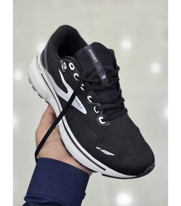 کفش پیاده روی بروکس گوست 15 Brooks Ghost 15 Athletic Black White