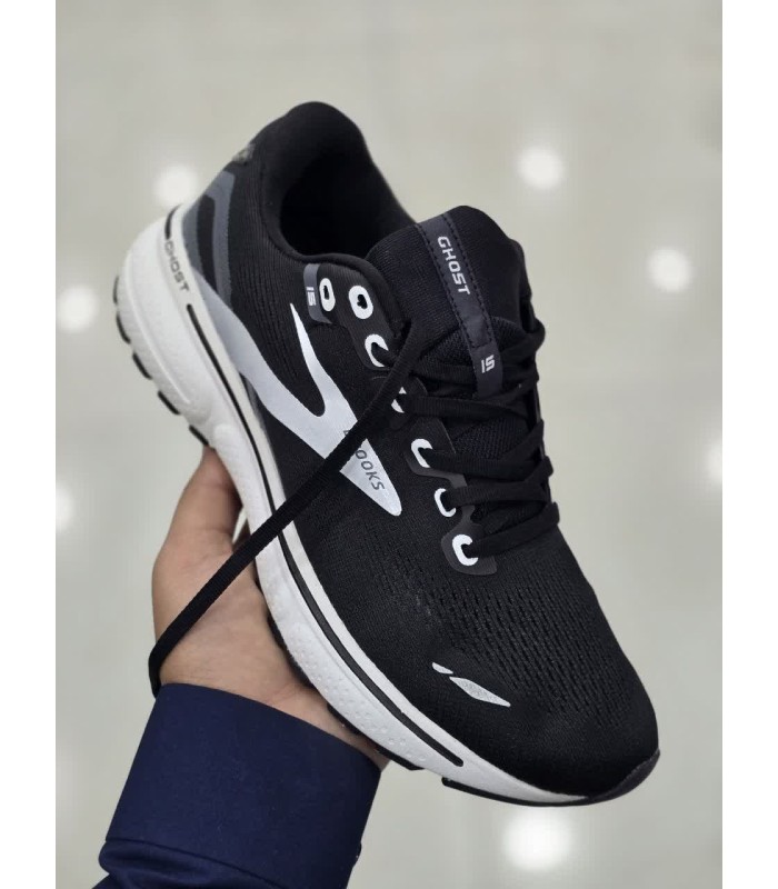 کفش پیاده روی بروکس گوست 15 Brooks Ghost 15 Athletic Black White