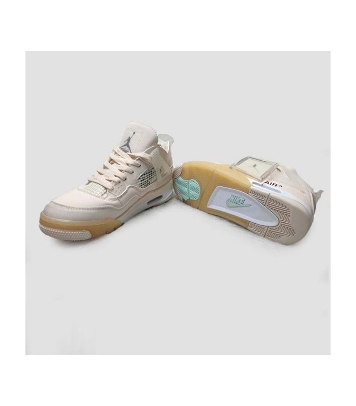 کفش بسکتبال نایک ایر جردن ۴ آف وایت Nike air Jordan 4 off-white cream (sail)