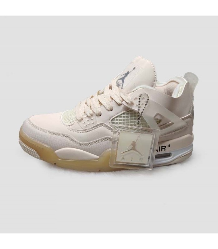 کفش بسکتبال نایک ایر جردن ۴ آف وایت Nike air Jordan 4 off-white cream (sail)