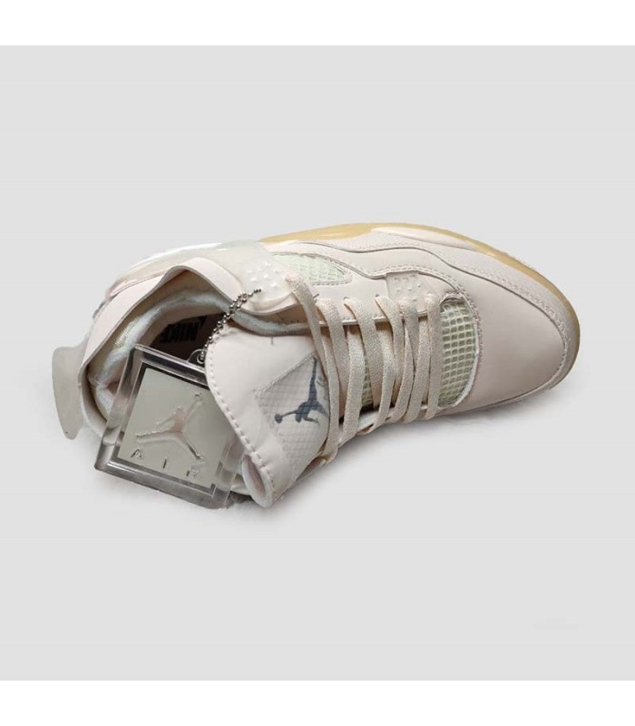 کفش بسکتبال نایک ایر جردن ۴ آف وایت Nike air Jordan 4 off-white cream (sail)