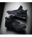 کفش بسکتبال نایک ایر جردن ۴ کواز مشکی Nike air Jordan 4 kaws black suede