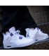 کفش بسکتبال نایک ایر جردن ۴ سفید بنفش Nike air jordan 4 white and purple