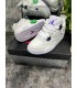 کفش بسکتبال نایک ایر جردن ۴ سفید بنفش Nike air jordan 4 white and purple