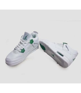 کفش بسکتبال نایک ایر جردن ۴ سفید سبز Nike air jordan 4 white and green