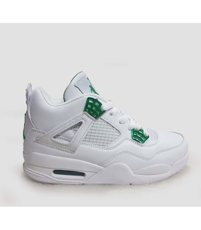 کفش بسکتبال نایک ایر جردن ۴ سفید سبز Nike air jordan 4 white and green