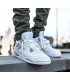 کفش بسکتبال نایک ایر جردن ۴ سفید Nike air Jordan 4 white and silver