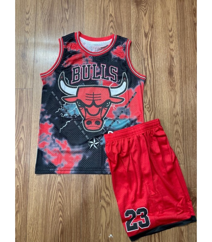 رکابی و شورت بسکتبالی بچگانه بولز Bulls Basketball Kit 2026