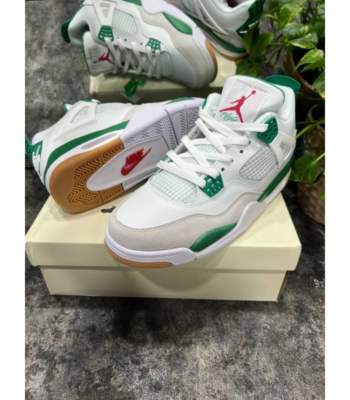 کفش بسکتبال نایک ایر جردن Air JORDAN 4 RETRO WHITE GREEN