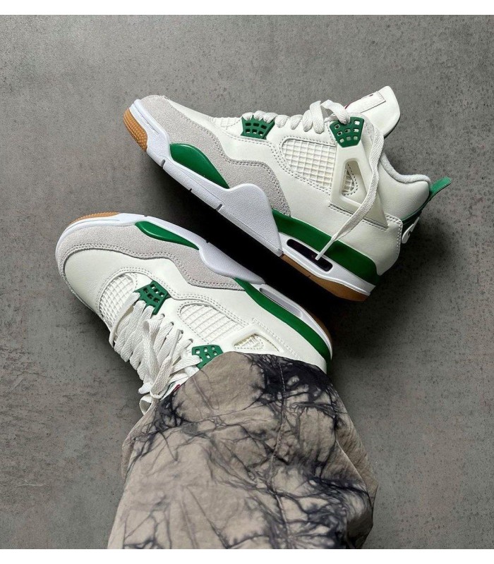 کفش بسکتبال نایک ایر جردن Air JORDAN 4 RETRO WHITE GREEN