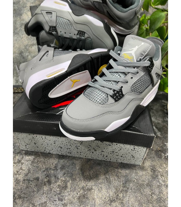کفش بسکتبال نایک جردن 4 خاکستری Nike air jordan 4 grey