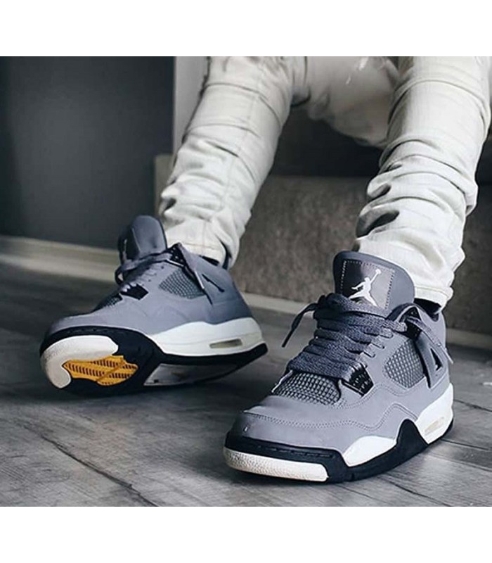 کفش بسکتبال نایک جردن 4 خاکستری Nike air jordan 4 grey
